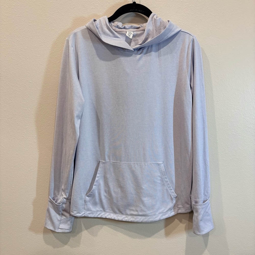 Athleta Girl Light Lavender Hooded Pullover Shirt Size 16
